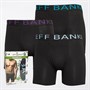 Jeff Banks Mens Three Pack Bamboo Boxers Black/Purple/Blue/Teal