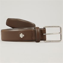 Jeff Banks Mens Hawkins Smooth Saffiano Belt Chocolate