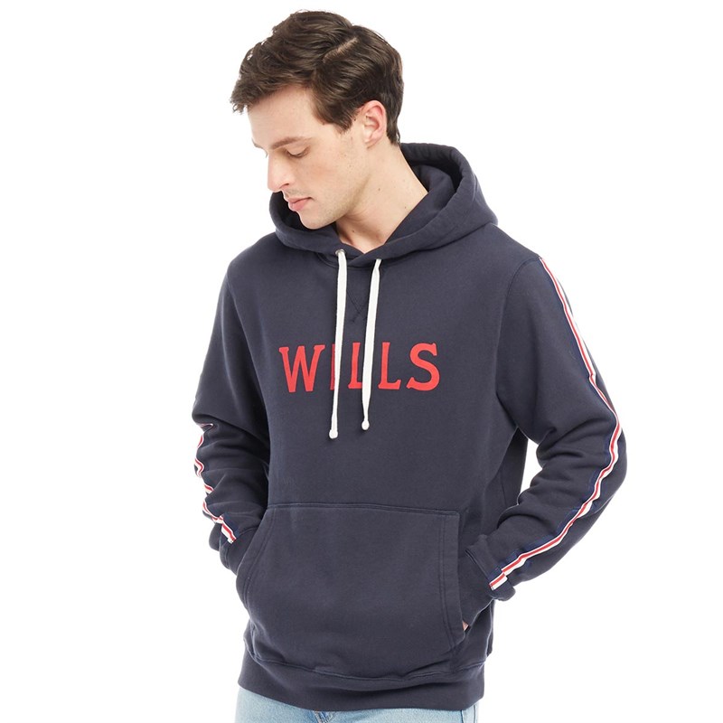 Buy Jack Wills Mens Batsford Graphic Popover Hoodie Navy