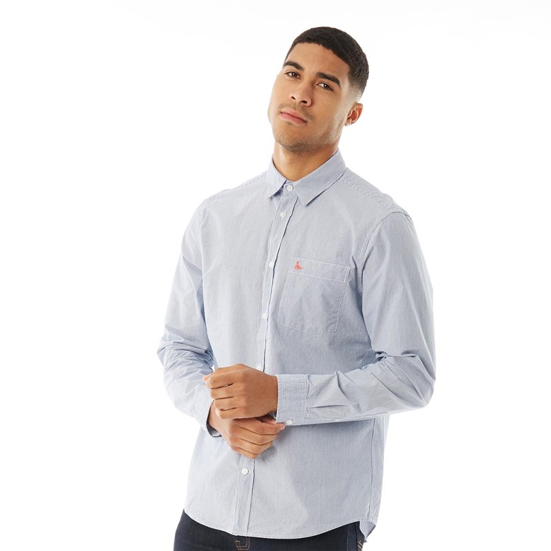 Buy Jack Wills Mens Abertham Classic Poplin Stripe Long Sleeve Shirt Navy
