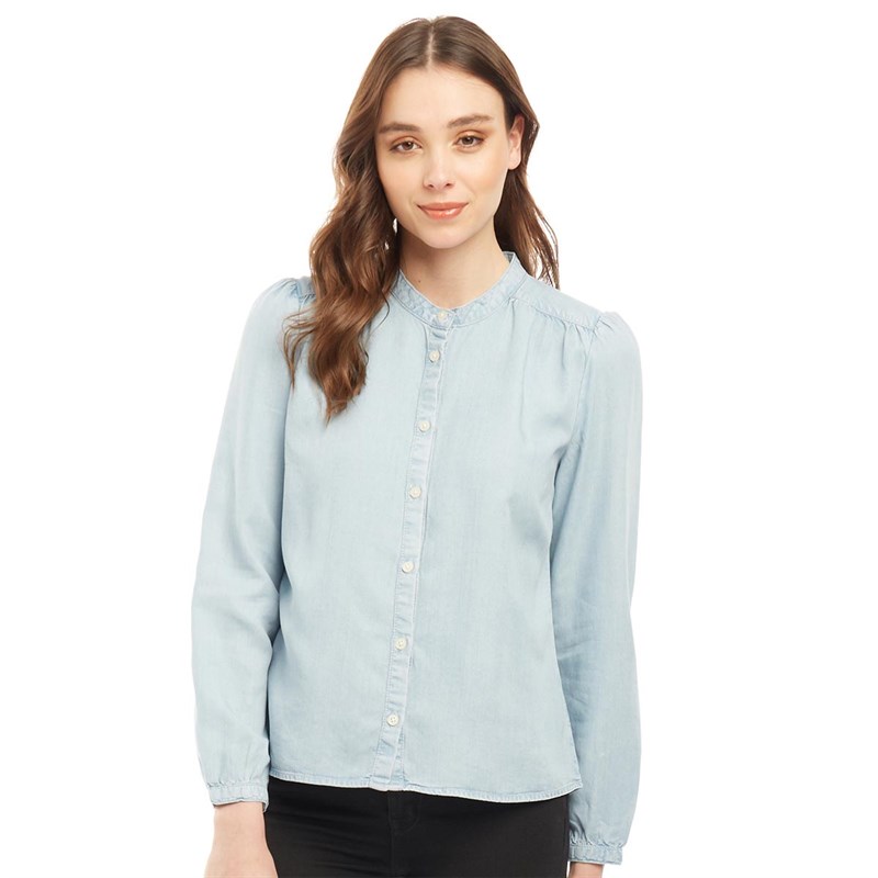 Buy Jack Wills Womens Eliza Chambray Long Sleeve Shirt Ice Blue