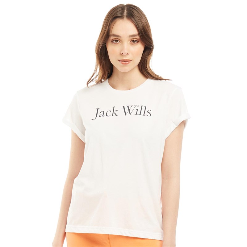 Buy Jack Wills Womens Forstal Boyfriend TShirt White