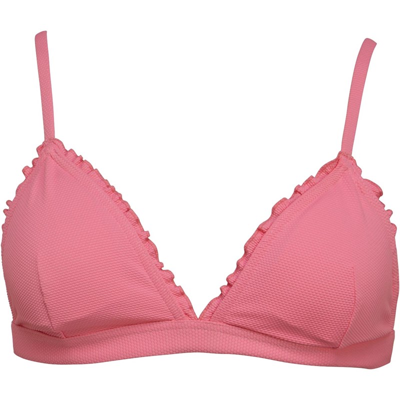 Buy Jack Wills Womens Halley Triangle Frill Bikini Top Pink