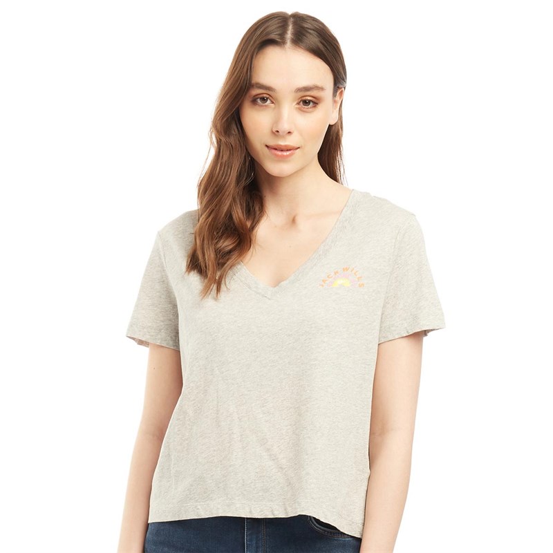 Buy Jack Wills Womens Eastcott TShirt Grey Marl