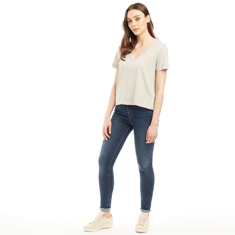 Buy Jack Wills Womens Eastcott T-Shirt Grey Marl