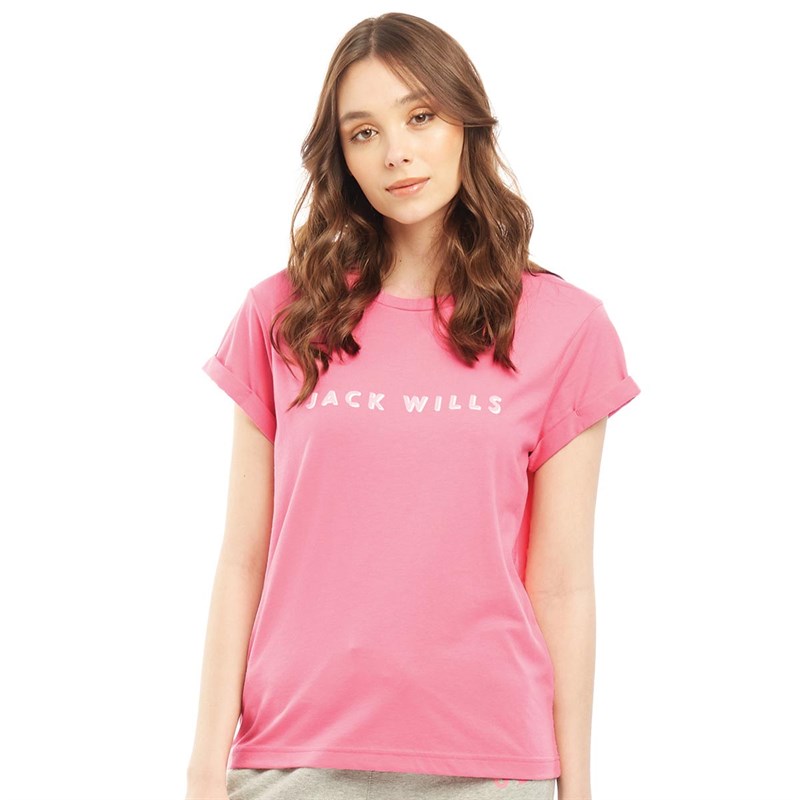 Buy Jack Wills Womens Howell Boyfriend TShirt Pink
