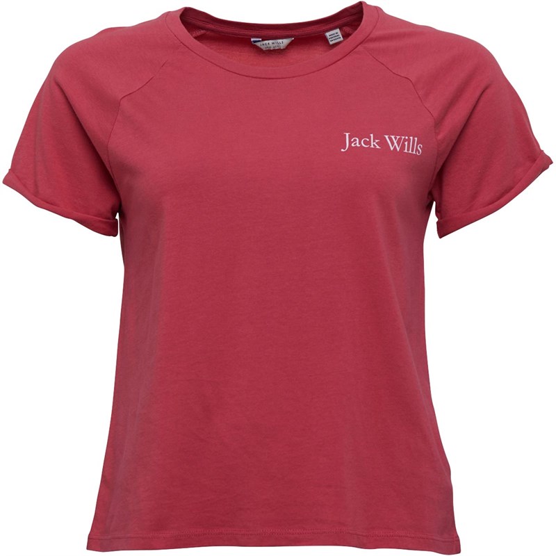 Buy Jack Wills Womens Blockley Raglan TShirt Rose