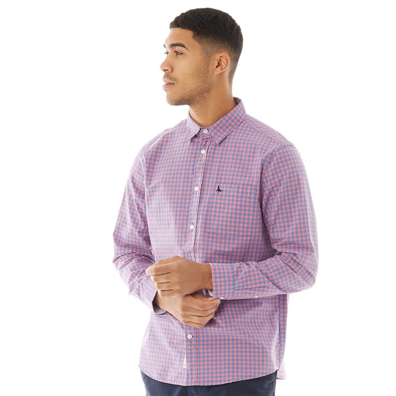 Buy Jack Wills Mens Ruxton Classic Poplin Gingham Long Sleeve Shirt