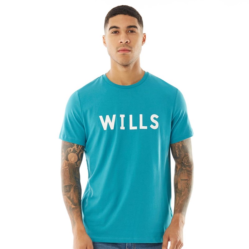 Buy Jack Wills Mens Charleston Graphic T-shirt Teal