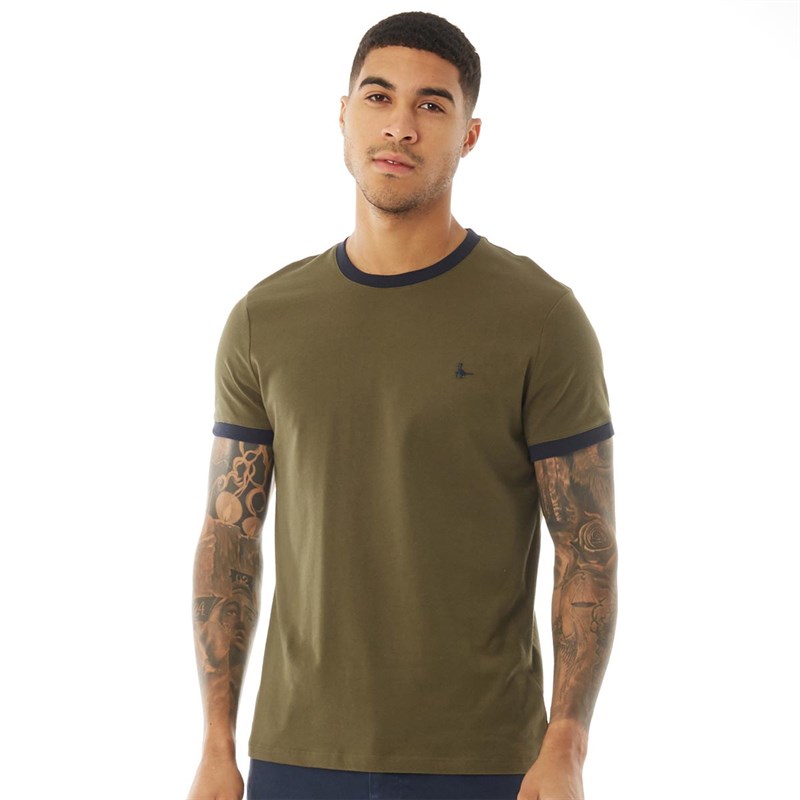 Buy Jack Wills Mens Baildon Ringer Tshirt Olive