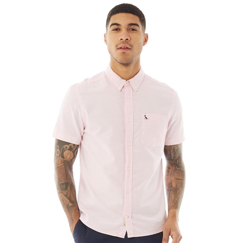 Buy Jack Wills Mens Stableton Short Sleeve Oxford Shirt Pink