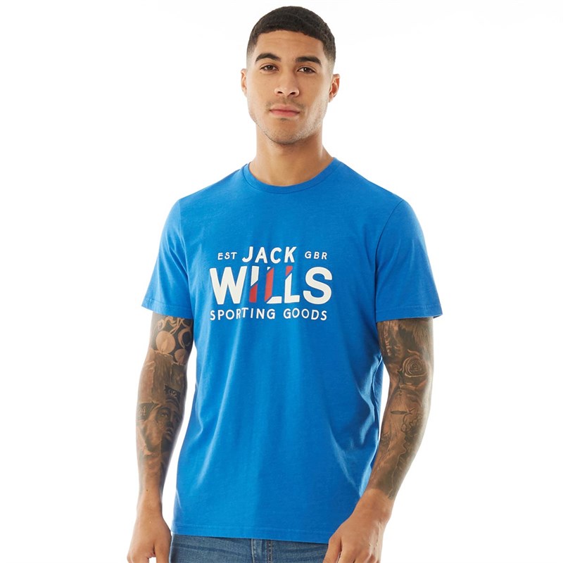 Buy Jack Wills Mens Nevendon Graphic TShirt Blue