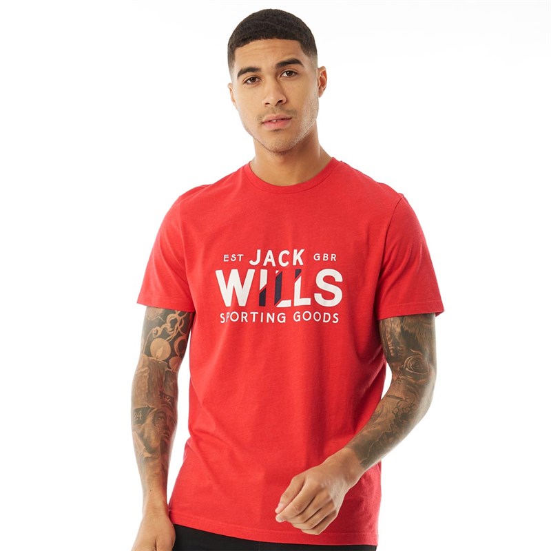 Buy Jack Wills Mens Nevendon Graphic TShirt Red