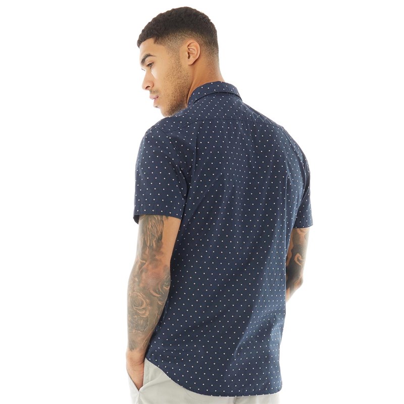 Buy Jack Wills Mens Bondby Foulard Print Short Sleeve Shirt Navy