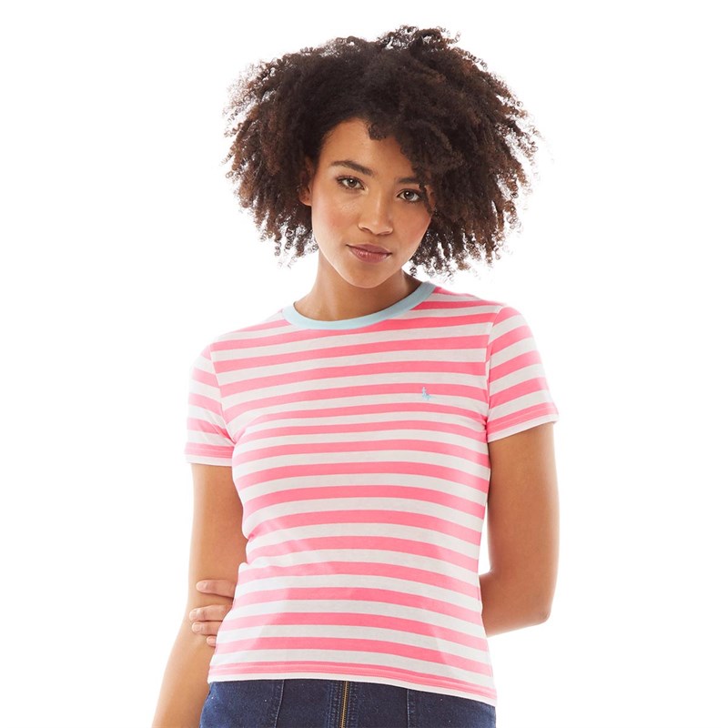 Buy Jack Wills Womens Bernadette Stripe Ringer TShirt Pink