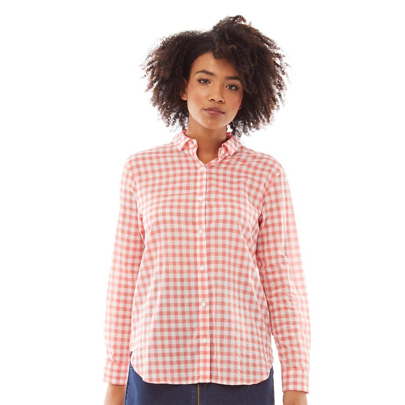 Buy Jack Wills Womens Guilden Checked Boyfriend Shirt Coral