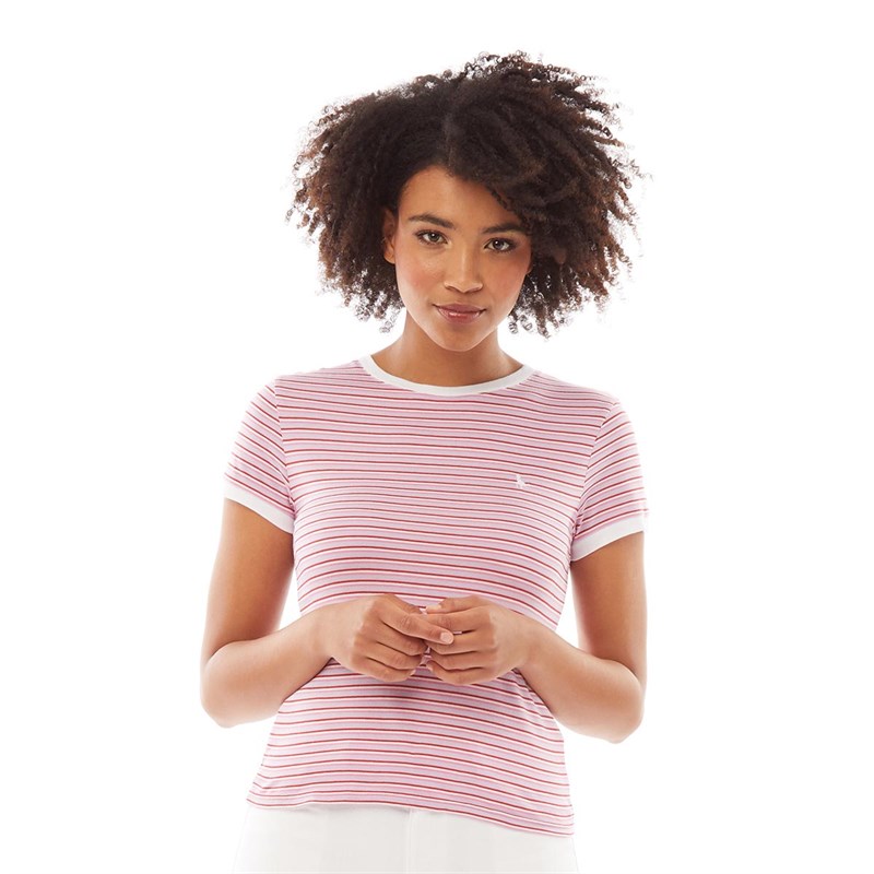 Buy Jack Wills Womens Matela Ringer Stripe TShirt Pink