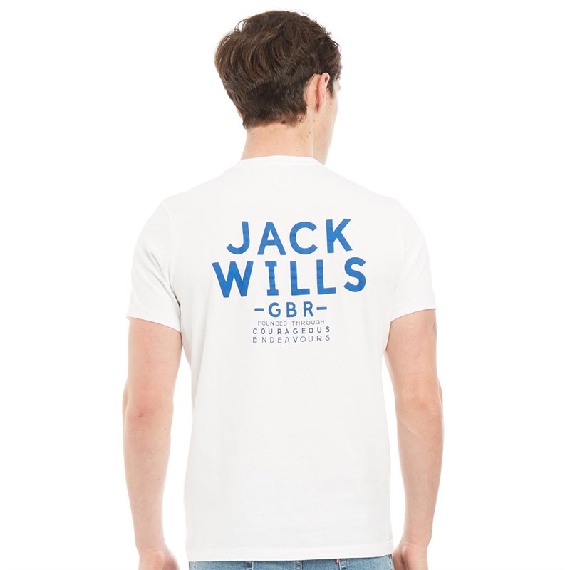 Buy Jack Wills Mens Satterton Graphic TShirt White