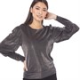 Jacqueline De Yong Womens Mayse Long Sleeve Top Silver