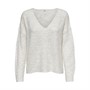 Jacqueline De Yong Damen Jdycharly O Neck Pullover Pullover mit V-Auschnitt Weiß