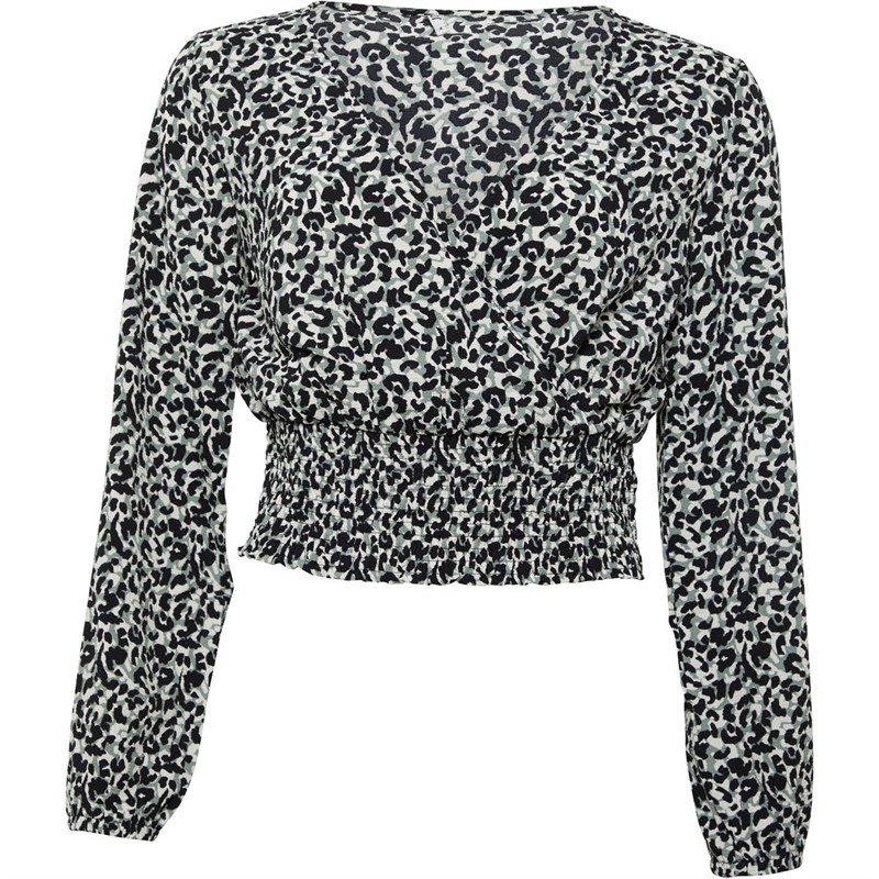 Jacqueline De Yong Dames Jdykarla Smock Wrap Woven Lo Tops Groen