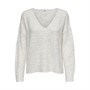 Jacqueline De Yong Pullover Strick Langarm V-Ausschnitt Damen Jdycharly Lo Cloud Dancer