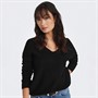Jacqueline De Yong Dame Jdycharly Pullover Lo V-udskæring trøjer Sort
