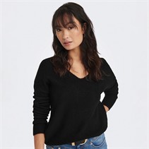 Jacqueline De Yong Dame Jdycharly Pullover Lo V-udskæring trøjer Sort
