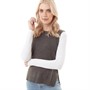 Jacqueline De Yong Womens Rue Knitted Vest Dark Grey Melange
