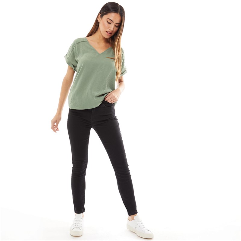 Jacqueline De Yong Womens Rachel Top Sea Spray