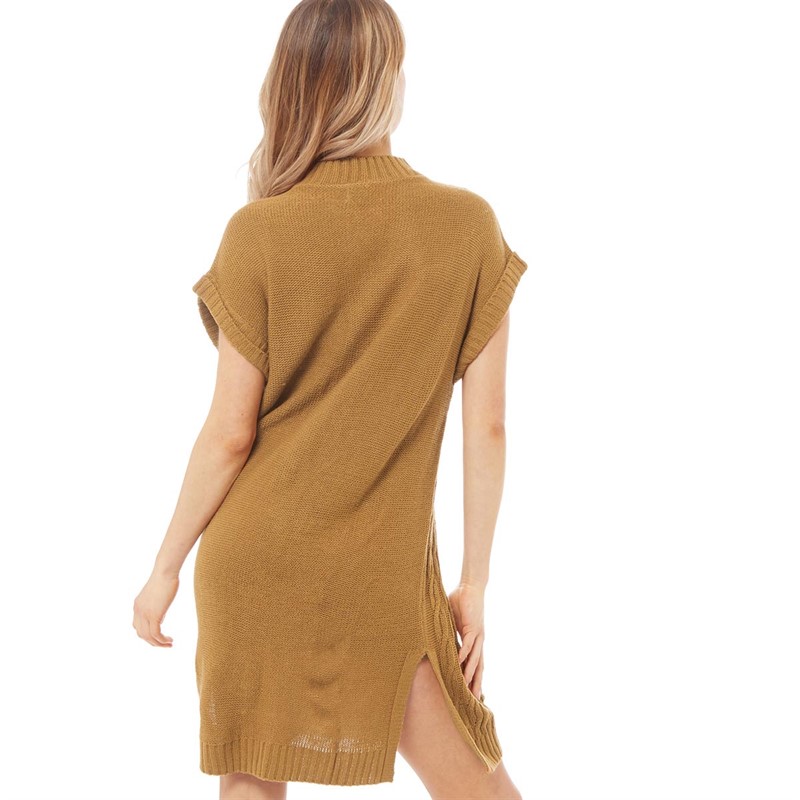 Jacqueline De Yong Womens JDY Foro Cable Knit Vest Chipmunk