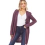 Jacqueline De Yong Womens JDY Foro Cable Knit Cardigan Plum Wine