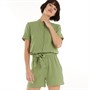 Jacqueline De Yong Womens JDY Theis Short Sleeve Playsuit Sage