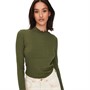 Jacqueline De Yong Hauts Décontractés Fransiska Femme Vert Olive Foncé