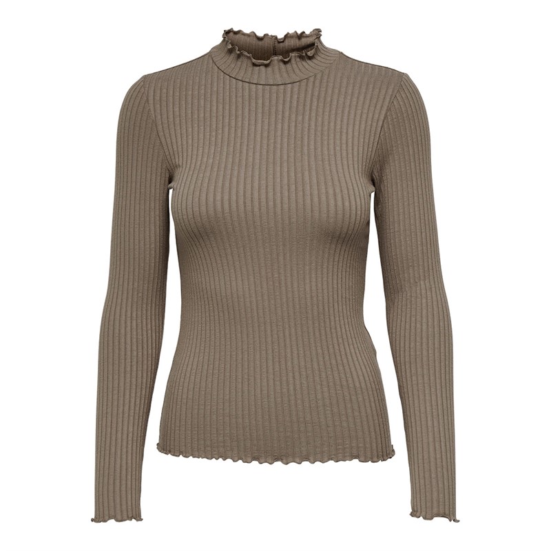 Jacqueline De Yong Dames Fransiska Tops Lichtbruin