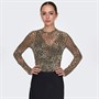 Jacqueline De Yong Womens Alva Mesh T-Shirt Black