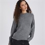 Jacqueline De Yong Womens Elanora Knit Jumper Dark Grey Melange