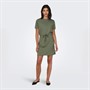 Jacqueline De Yong Womens Dalila Short Sleeve Dress Deep Lichen Green