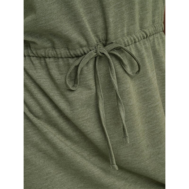 Jacqueline De Yong Womens Dalila Short Sleeve Dress Deep Lichen Green