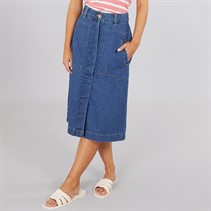 Jacqueline De Yong Dame Olivia Denim Nederdel Mørk Blå Denim