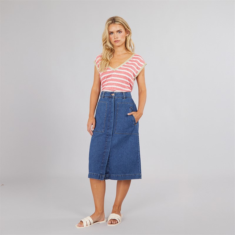 Jacqueline De Yong Jupe en jean Olivia Femme Denim Bleu Foncé