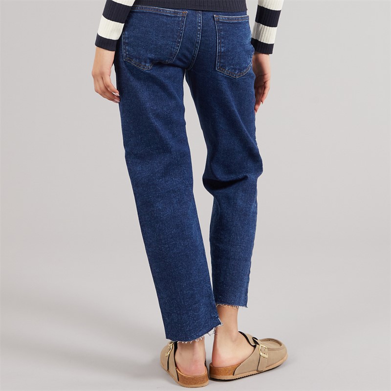 Jacqueline De Yong Jean droit Lullu Femme Dark Blue Denim