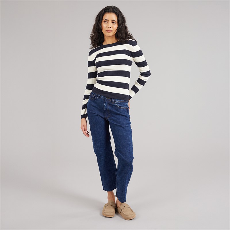 Jacqueline De Yong Jean droit Lullu Femme Dark Blue Denim