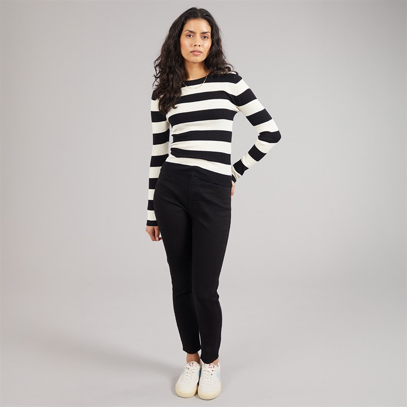 Jacqueline De Yong Pull en tricot à manches longues prune Femme Noir