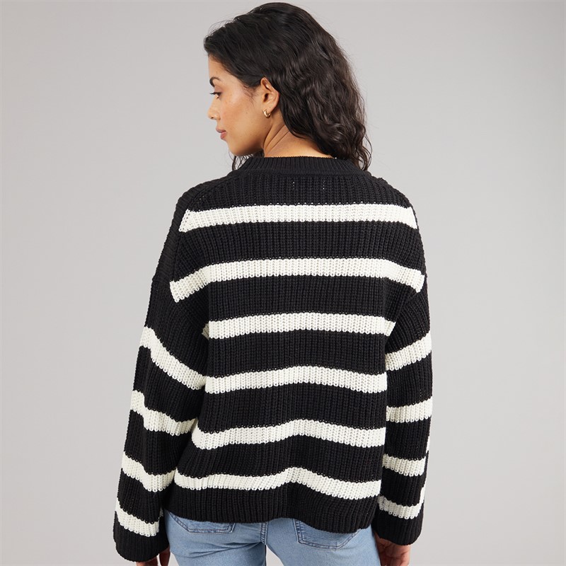 Jacqueline De Yong Pull Justy rayé Femme Noir