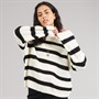 Jacqueline De Yong Pull Justy rayé Femme Eggnog