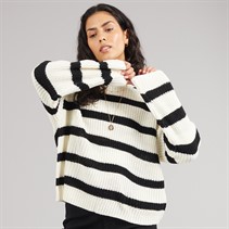 Jacqueline De Yong Pull Justy rayé Femme Eggnog