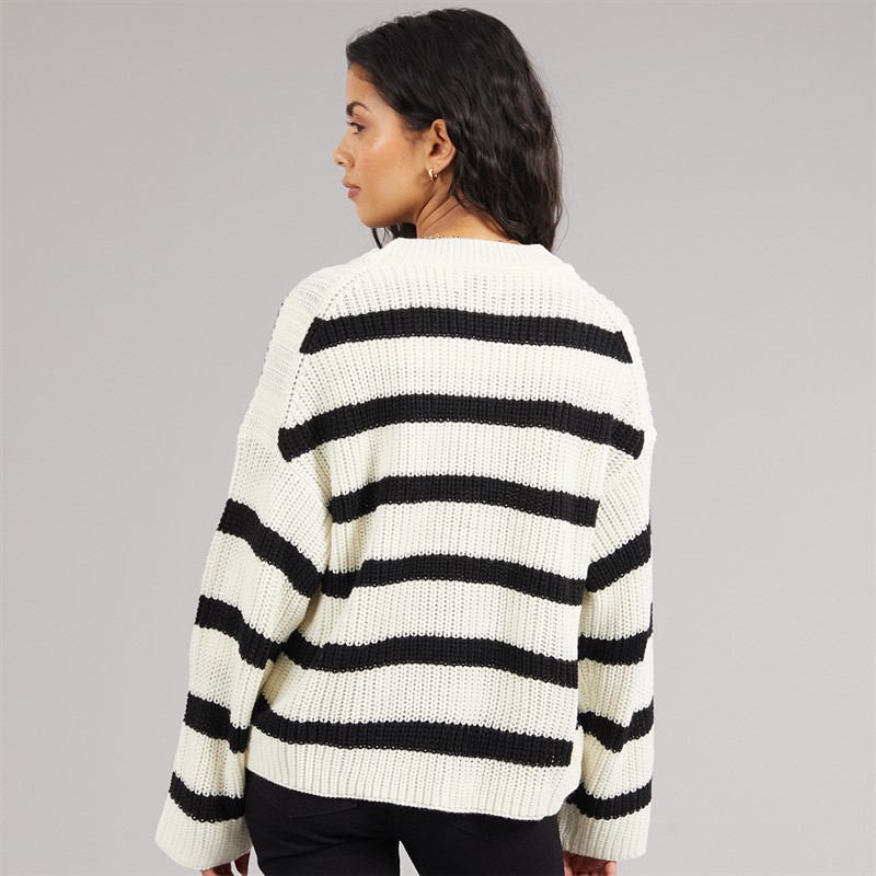 Jacqueline De Yong Pull Justy rayé Femme Eggnog