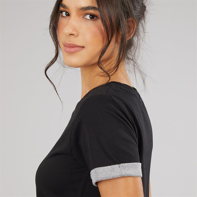 Jacqueline De Yong Womens Ivy Short Sleeve Dress Black