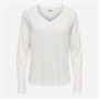 Jacqueline De Yong Womens Rex Long Sleeve T-Shirt Cloud Dancer